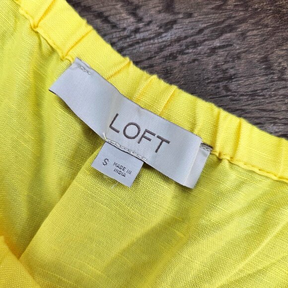 Loft Linen Viscose Blend Smocked Waist Tiered Cami Tank Mini Sun Dress, S - Picture 6 of 8